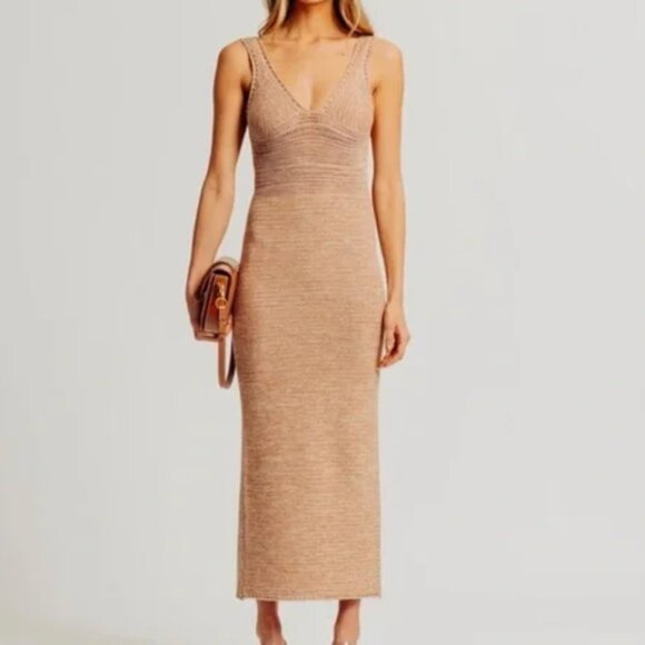 RONNY KOBO Madi Open-Back Sleeveless Knit Crochet Maxi Dress - Picture 1 of 5